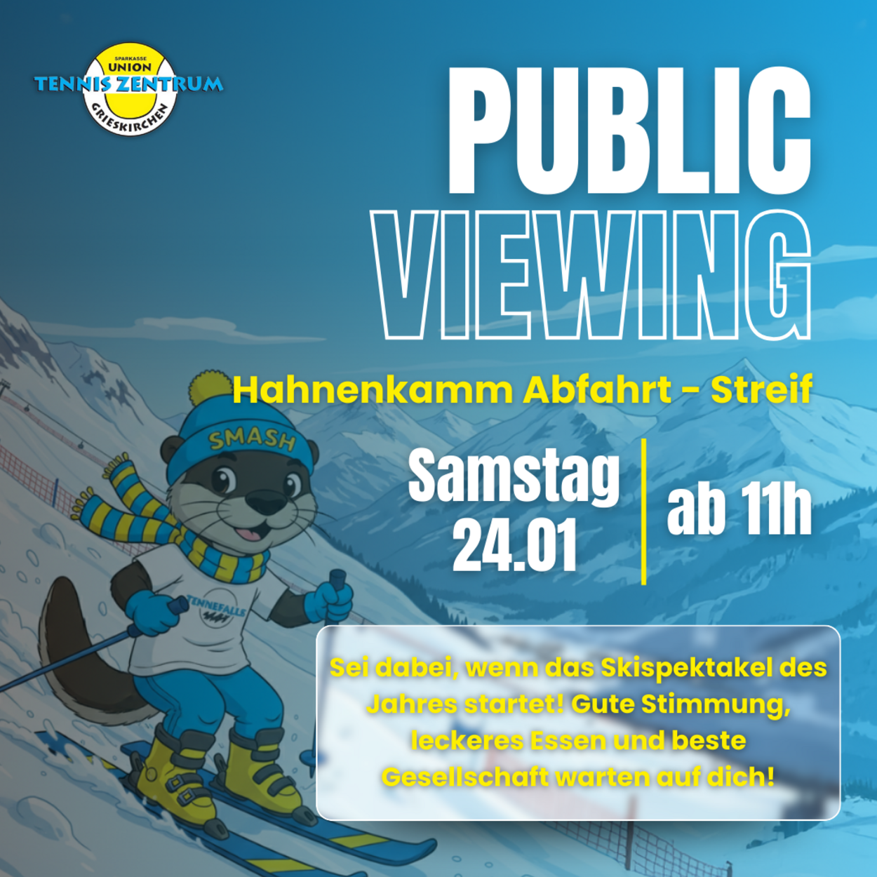 PUBLIC VIEWING AM TENNISPLATZ